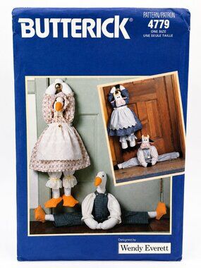 Vintage Butterick 4779 Goose Cow Door Doll Sewing Pattern Wendy Everett